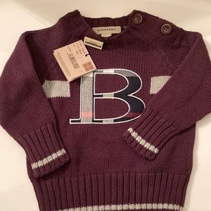 NWT Burberry infant 12m knit sweater